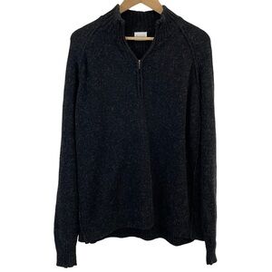 Columbia Quarter Zip Pullover Sweater Men’s XXL Dark Grey Cotton Wool Blend EUC